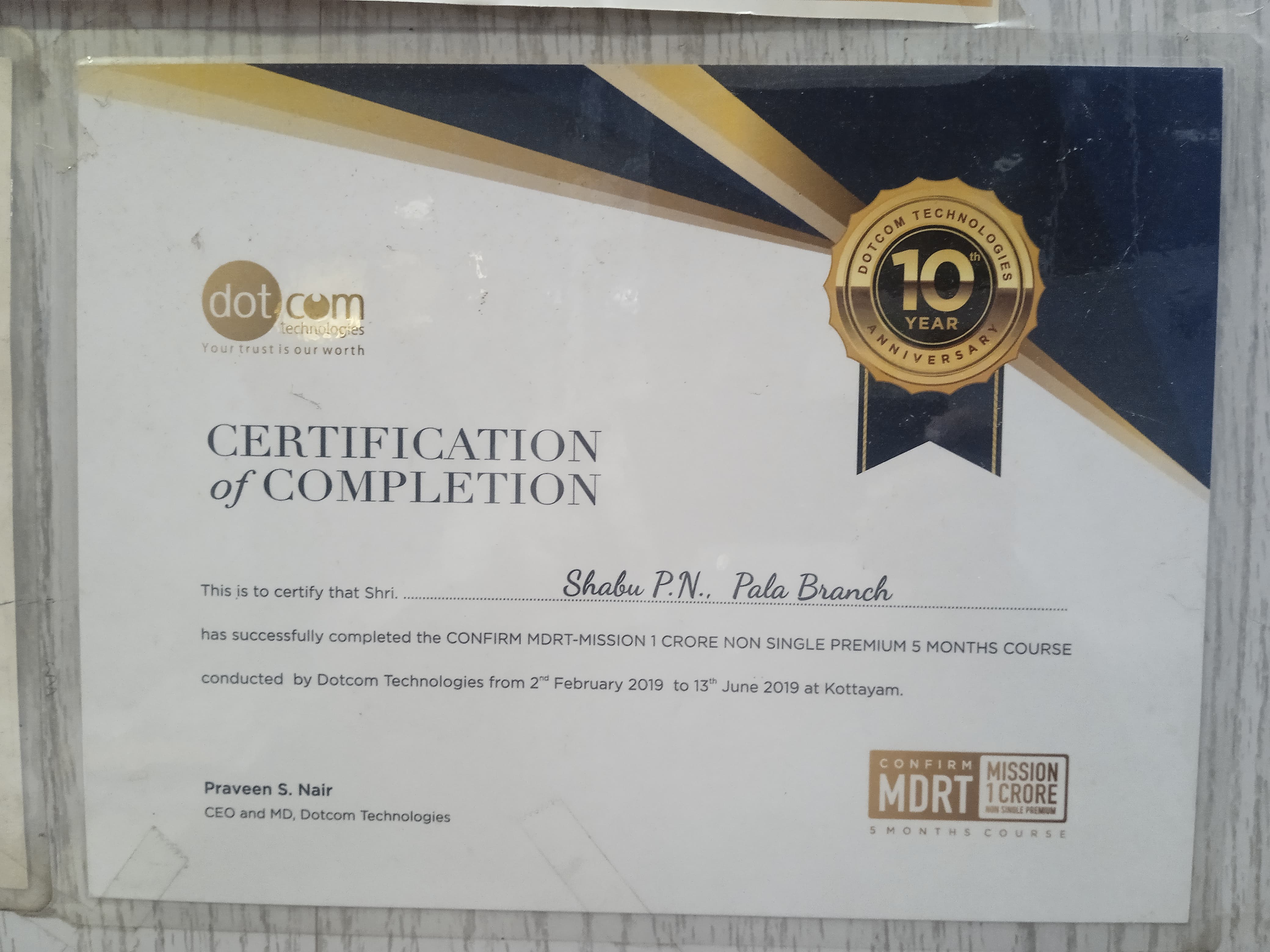 Certificates Of Completion